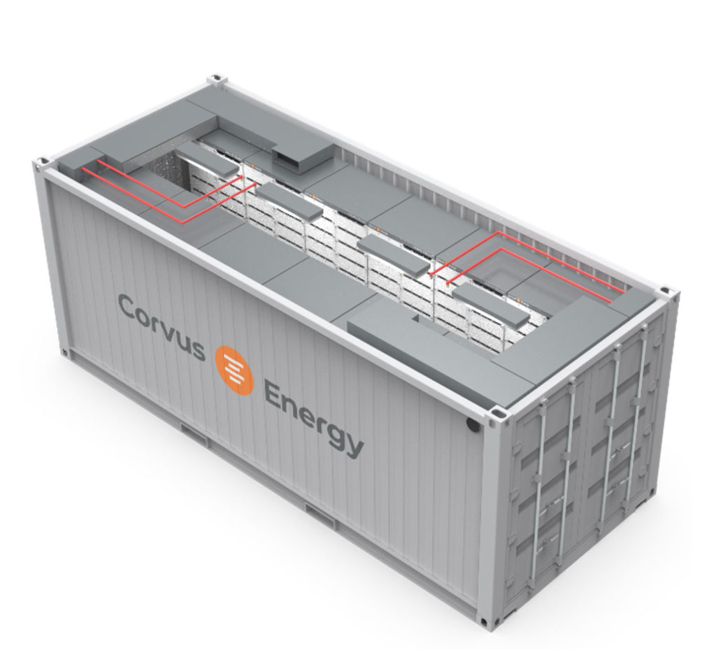 20-foot Corvus BOB Containerized Battery Room Solution